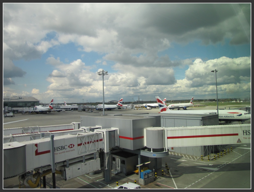 Heathrow - waiting to travel to Japan by busylady