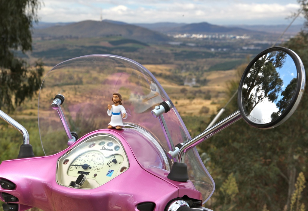 TJ visits Canberra and the Pink Vespa by lbmcshutter