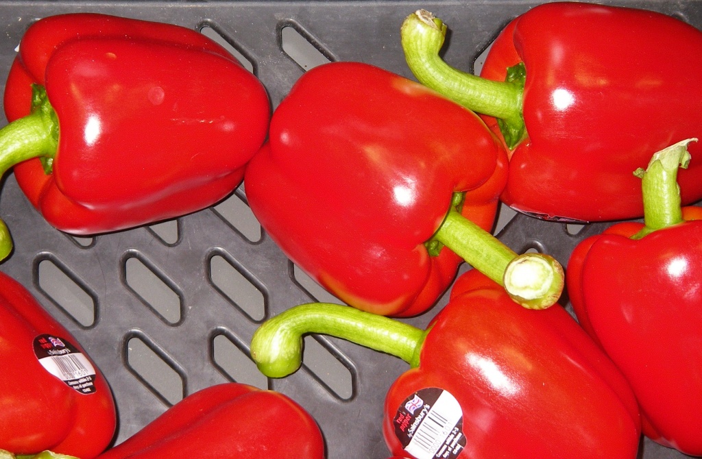 Red peppers but not the hot kind!  See my poem below by rosiekind