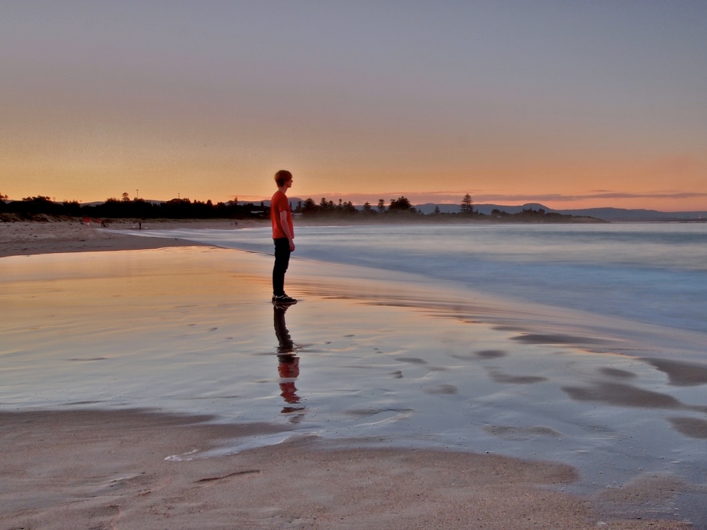 Standing on the beach by peterdegraaff