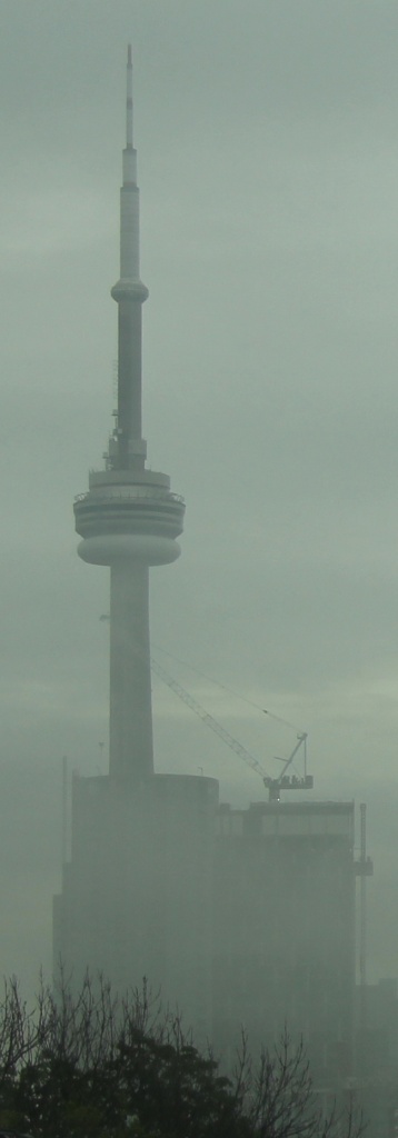 CN tower a crane and some fog... by northy