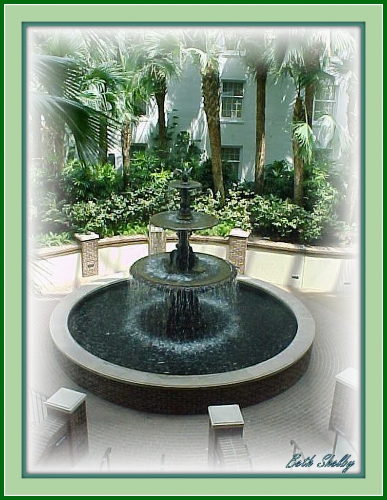 Courtyard Fountain by vernabeth