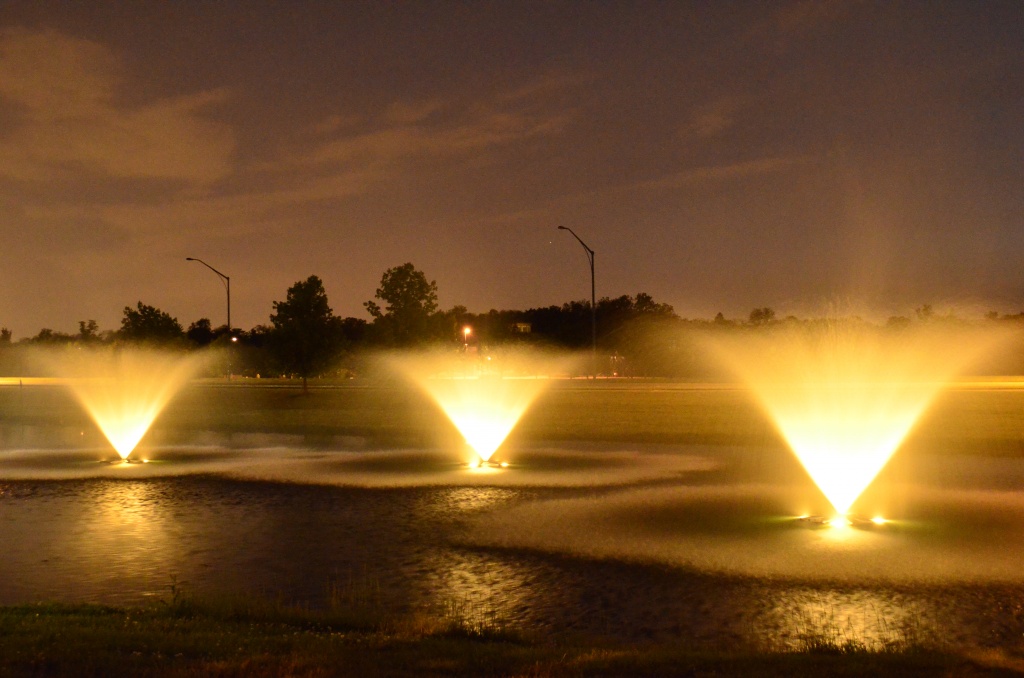 Fountains at Nightfall by ggshearron