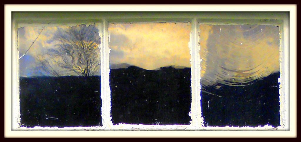 Window Reflection Triptych by yentlski
