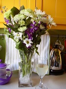 22nd May 2012 - Flowers and wine