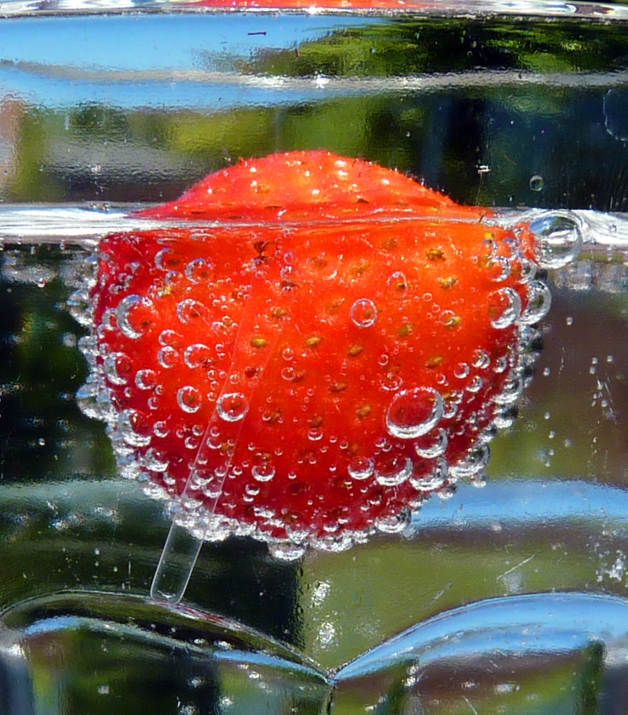 Strawberry in a glass by phil_howcroft