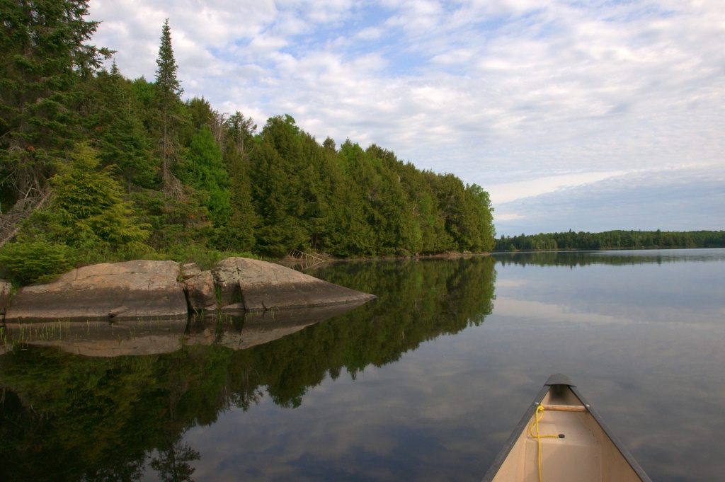 View down the lake from the canoe ( camping trip #5 of a series) by jayberg