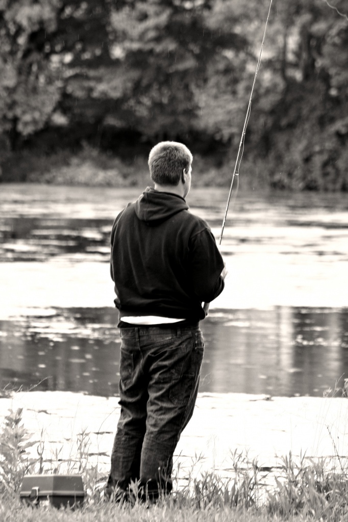 Fishing In The Rain by digitalrn