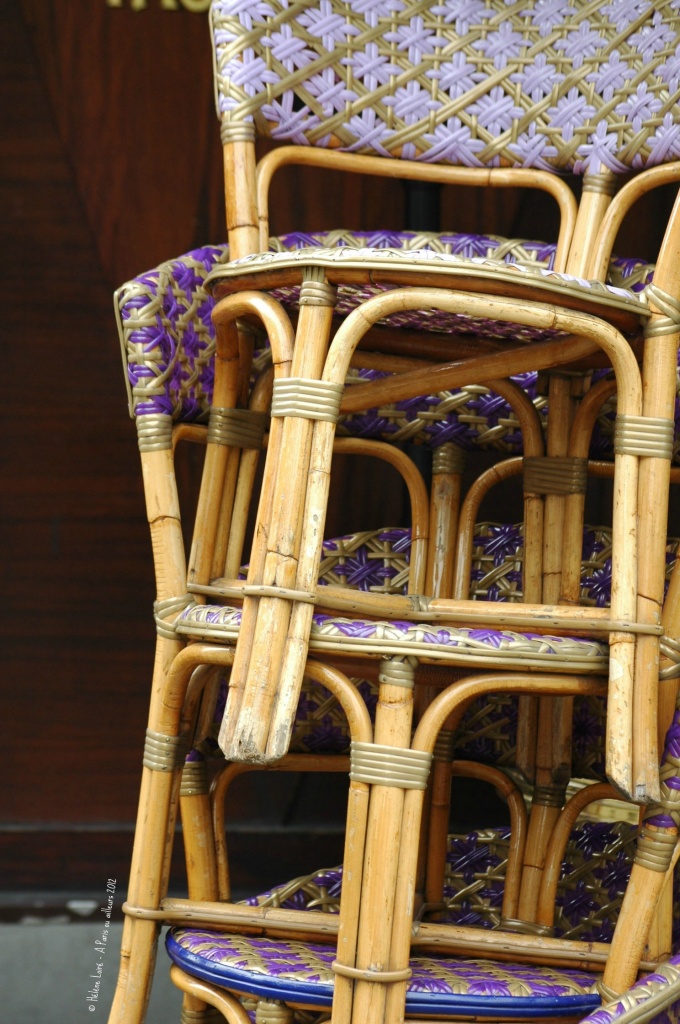 Purple chairs by parisouailleurs