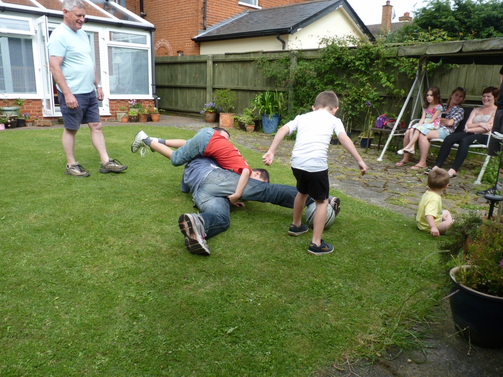 Back garden footie by lellie