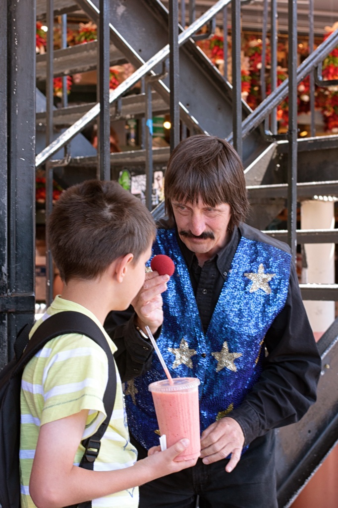 Sonny Bono Look Alike Performing Magic At The Market by seattle
