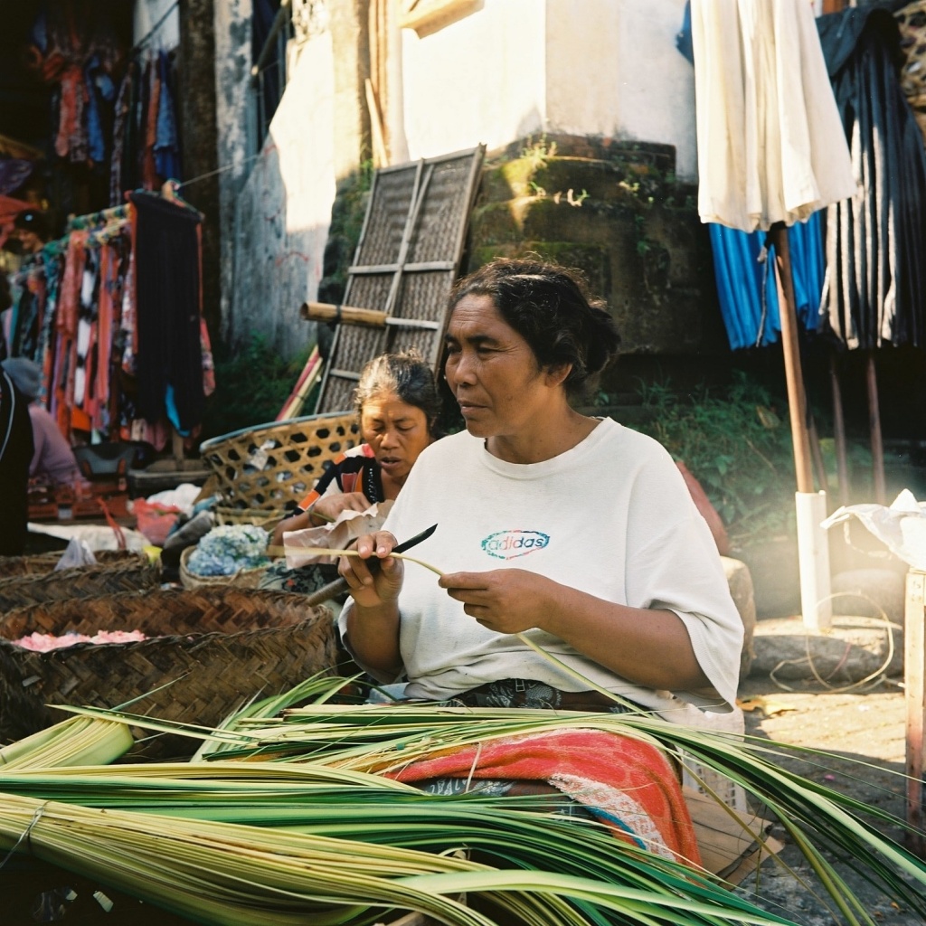 Making baskets for offerings  by peterdegraaff