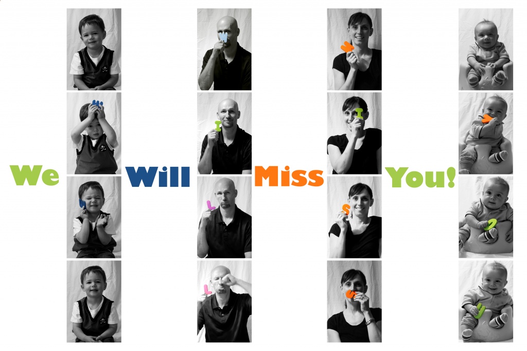 We will miss you! by egad