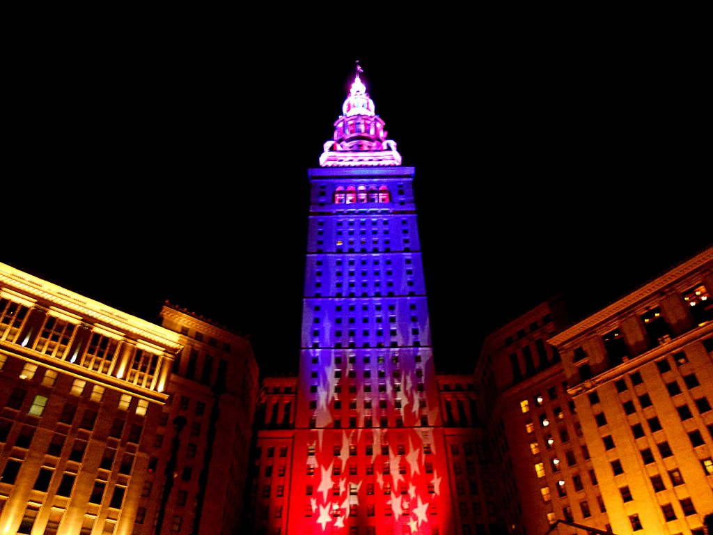 Red White and Blue in Cleveland by yentlski