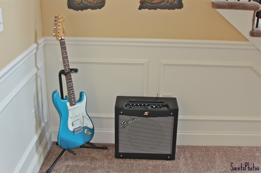 My son's new Fender guitar and amp by stcyr1up