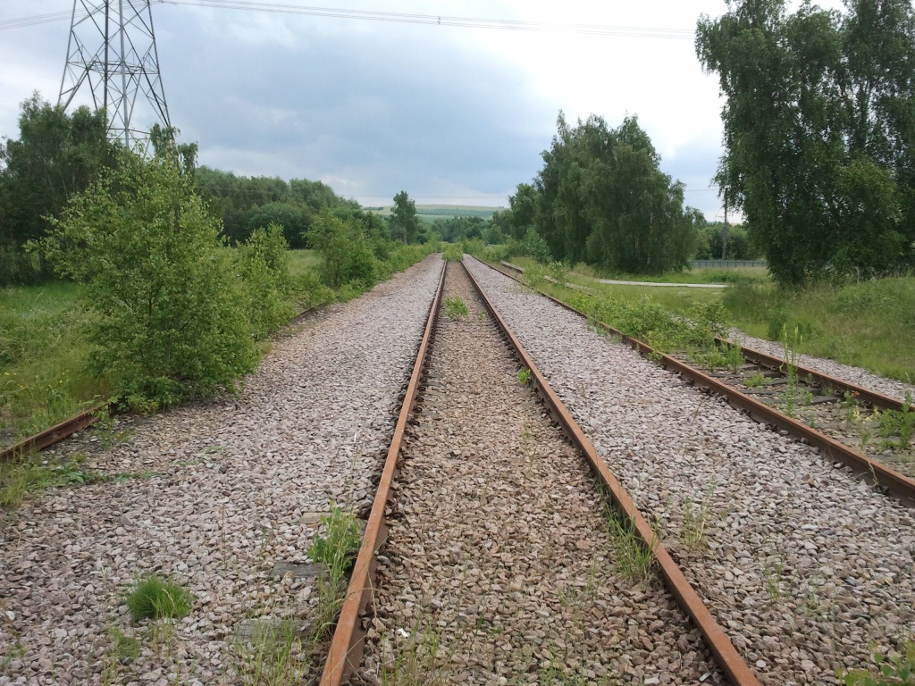 Unused railway track by clairecrossley