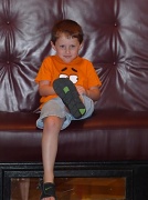 16th Jul 2012 - Garrett getting his sandals shined.