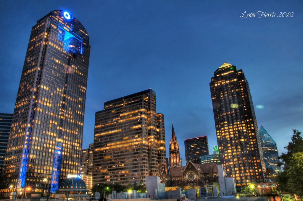 Nighttime in Dallas by lynne5477