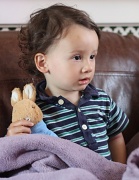23rd Jul 2012 - Watching Peppa Pig with Peter Rabbit