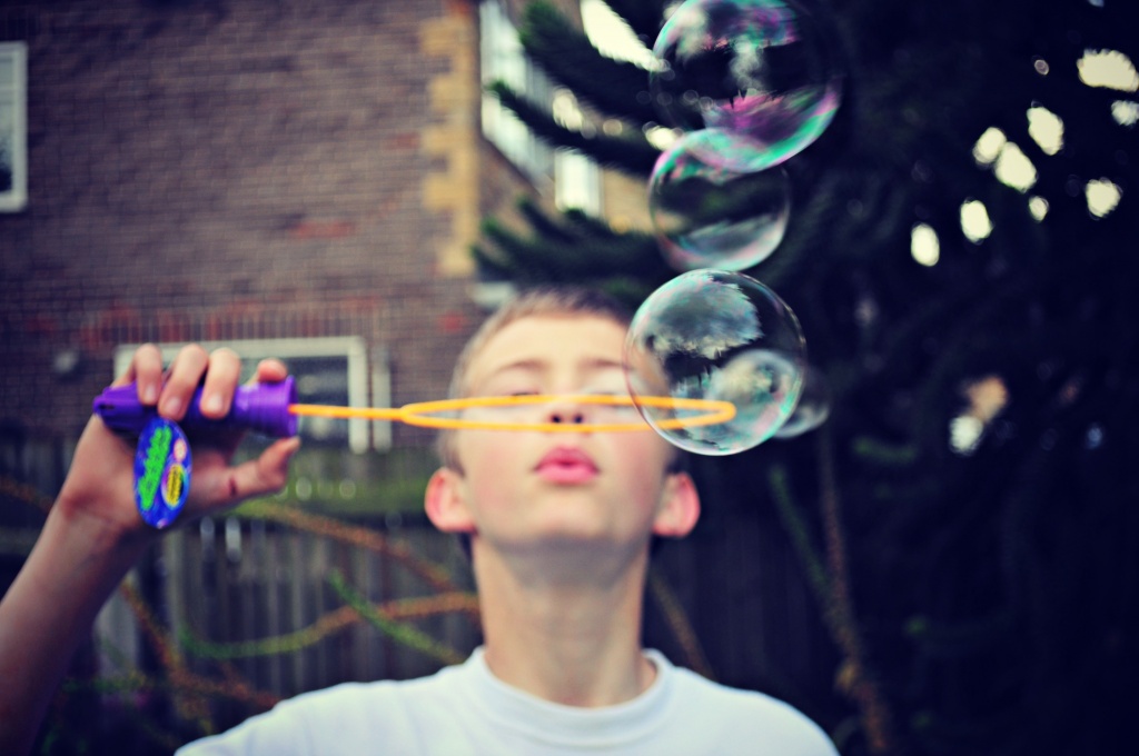 Blowing Bubbles. by naomi