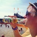 My man enjoying a tuborg in the sun by the tuborg pool by lily