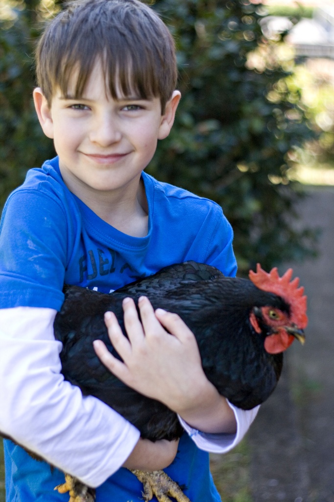 A boy and his chook..... by corymbia