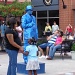 Blue Statue Man and the Hippy Photobomber by alophoto