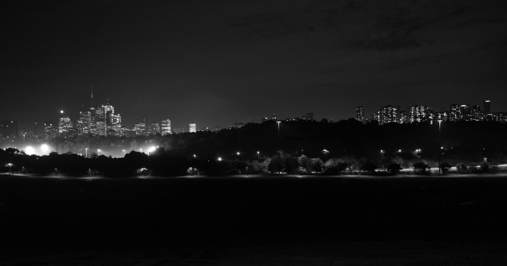 toronto skyline in black and white by summerfield