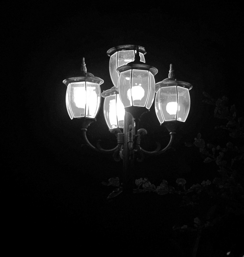 (Day 209) - Lamppost in the Dark by cjphoto