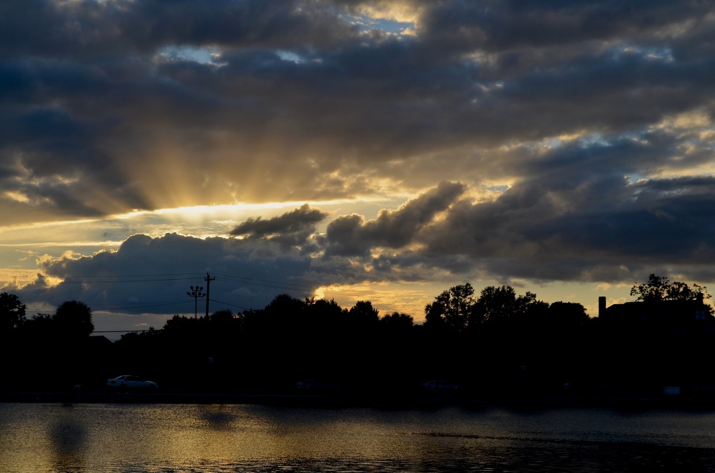 Sunset, Colonial Lake, Charleston, SC, 9/13/12 by congaree