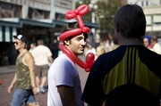 20th Sep 2012 - The Newest Style In Balloon Hat Wear... Knows He Has Been Captured!