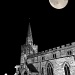 Moon over church 2 by seanoneill
