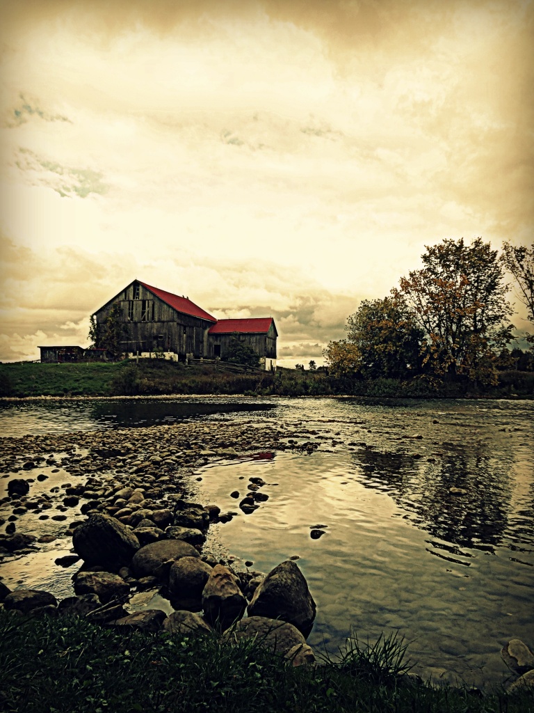 barn on the river by edie