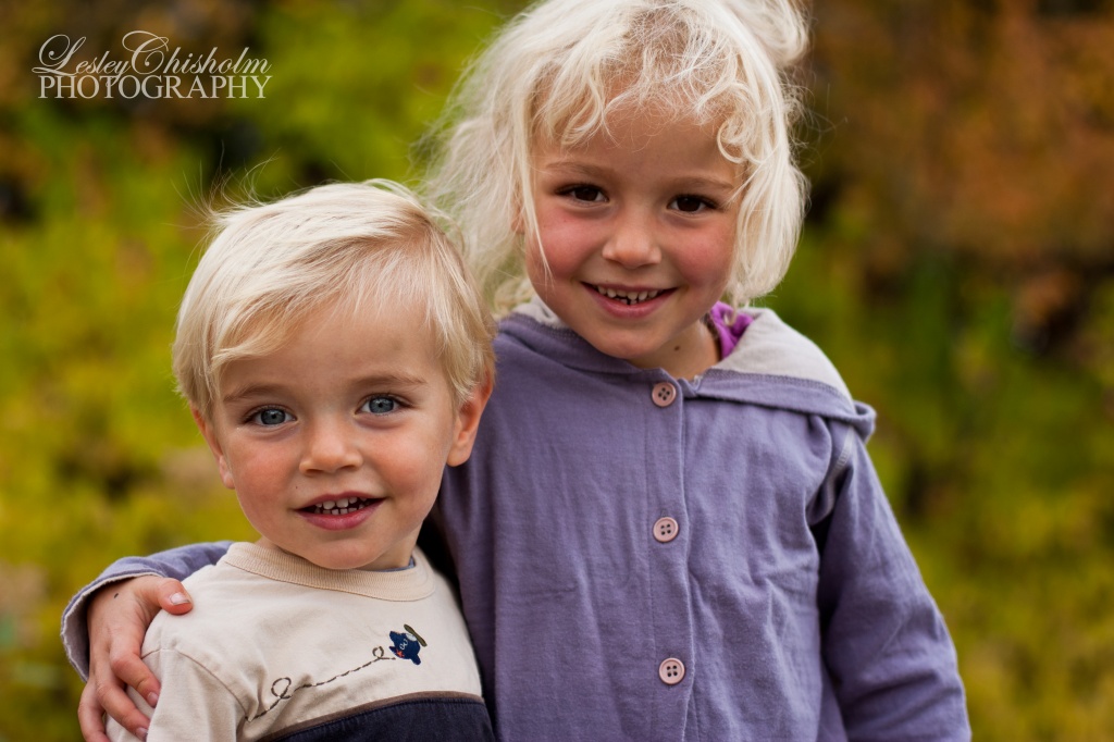 Kids in autumn by kiwichick