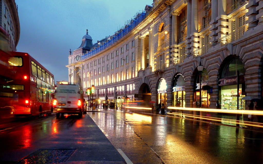 Regent Street in the rain by boxplayer