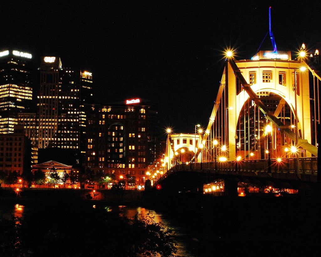 Bridge into Pittsburgh by ggshearron