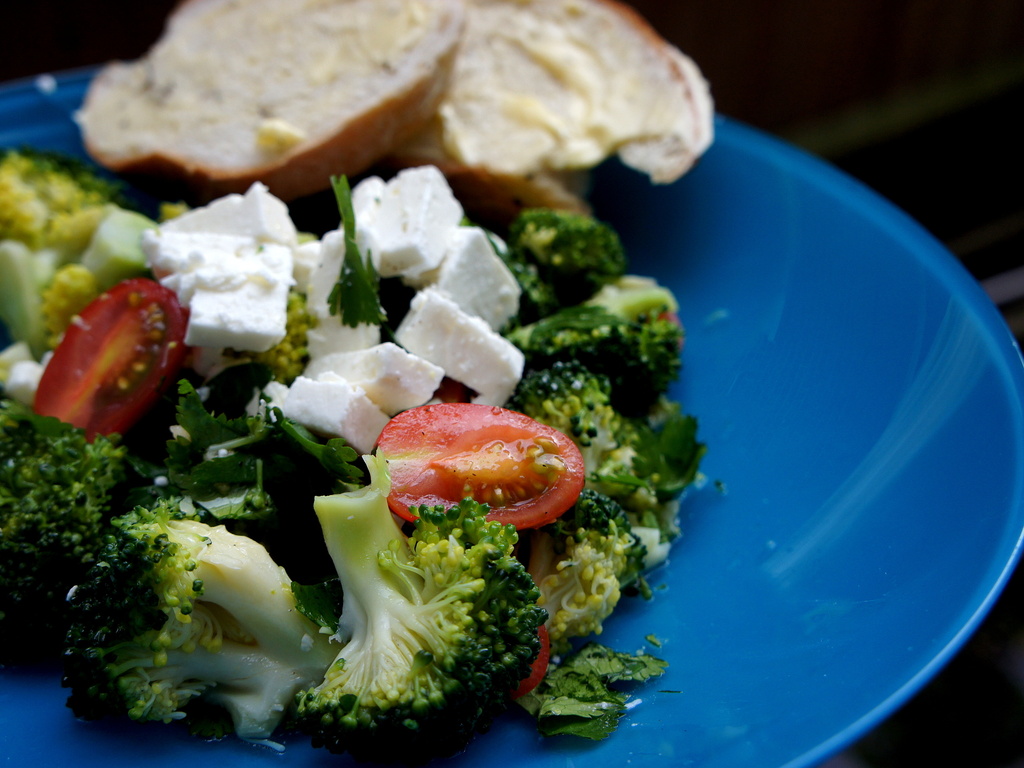 Broccoli, feta and cherry tomato salad by boxplayer