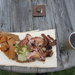 Food on a wooden shingle IMG_2261 by annelis