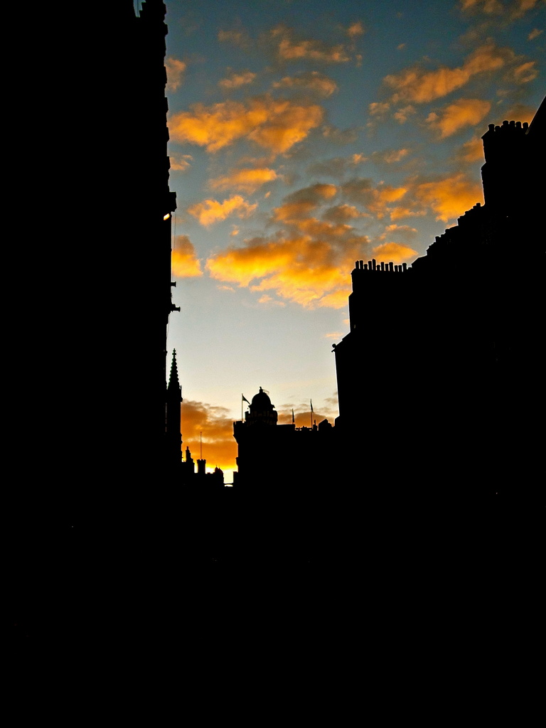 Sunset in Edinburgh, Scotland by cocobella