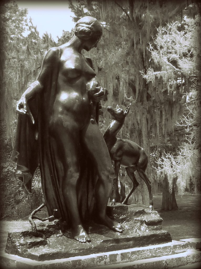 Forest Idyl, a bronze sculpture by Albin Polasek by calm