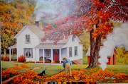 14th Oct 2012 - I love wall calendars and save certain scenes that I really like.  This is by one of my favorite artists, John Sloan.  I like to picture myself in this beautifully idealized country setting.  To me, THIS is Autumn.