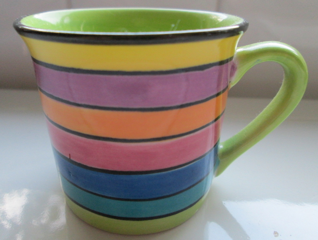 a hint of green (word of the day) a too-small coffee cup by quietpurplehaze