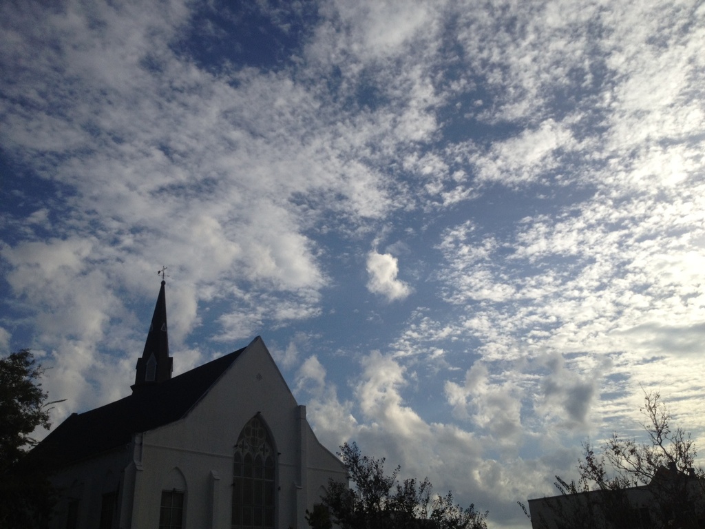 Church and high clouds, Charleston, SC, 10/17/12 by congaree