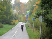22nd Sep 2012 - Two walkers on Alikeravantie in Kerava