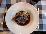 27th Sep 2012 - Reindeer knuckle with red wine sauce, chanterelles and roasted turnips