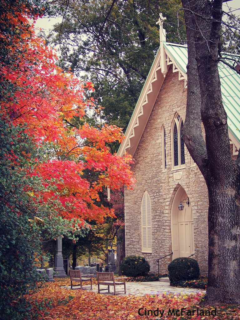 Country Church in Autumn by cindymc