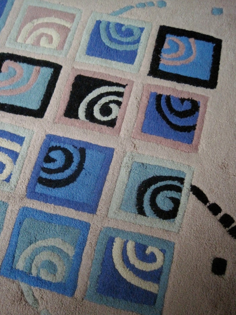 cool teal (word of the day) - the pattern in the rug by quietpurplehaze