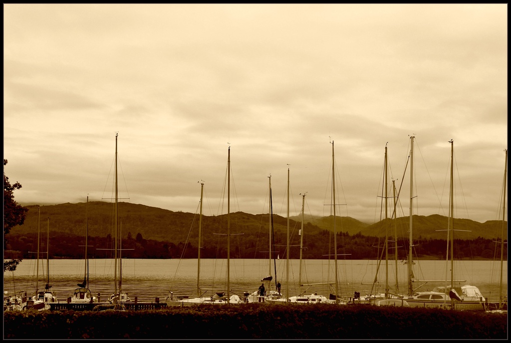 Masts on Lake Windermere. by happypat
