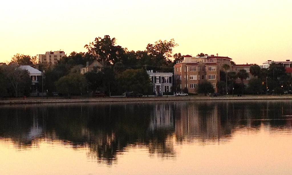 Colonial Lake reflections, Charleston, SC by congaree
