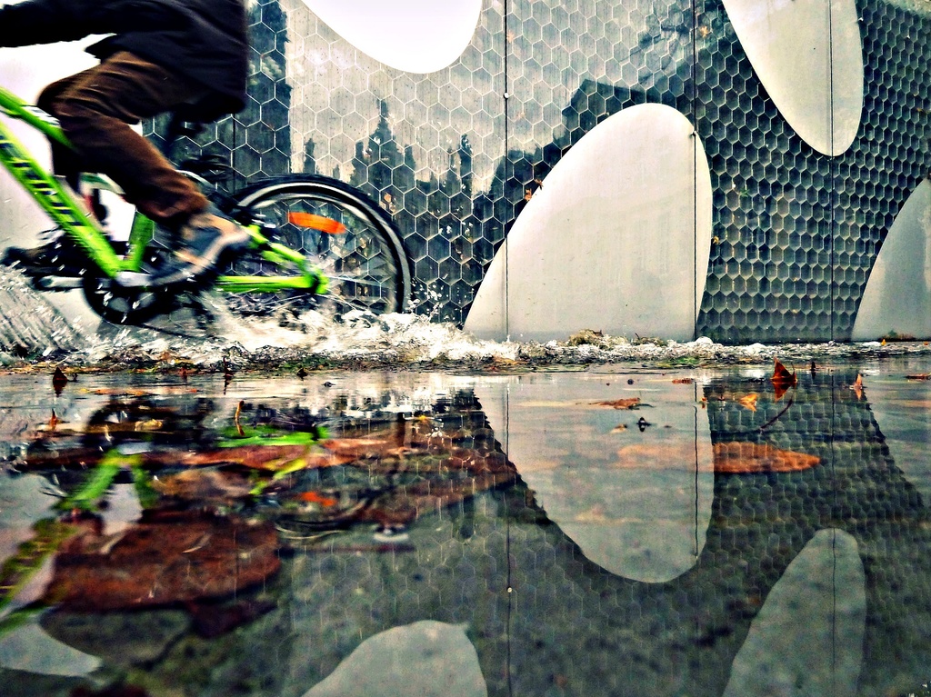 Car Wash Cyclist by rich57